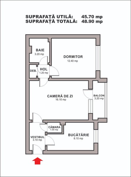 Gorjului Vanzare apartament 2 camere Metrou Gorjului, Etaj 2/4